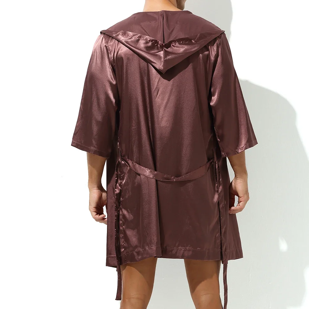 Men Hooded Robe Set Silk Satin - Men'S Grooming Lounge recensie en prijs