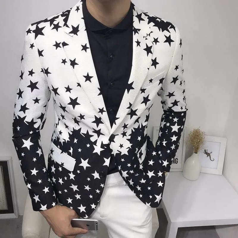 Star Print Slim Fit Blazers 20 - Men'S Grooming Brands recensie en prijs