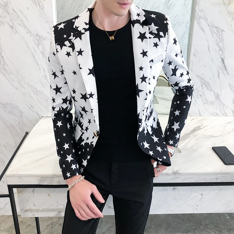 Star Print Slim Fit Blazers 20 - Men'S Grooming Brands recensie en prijs
