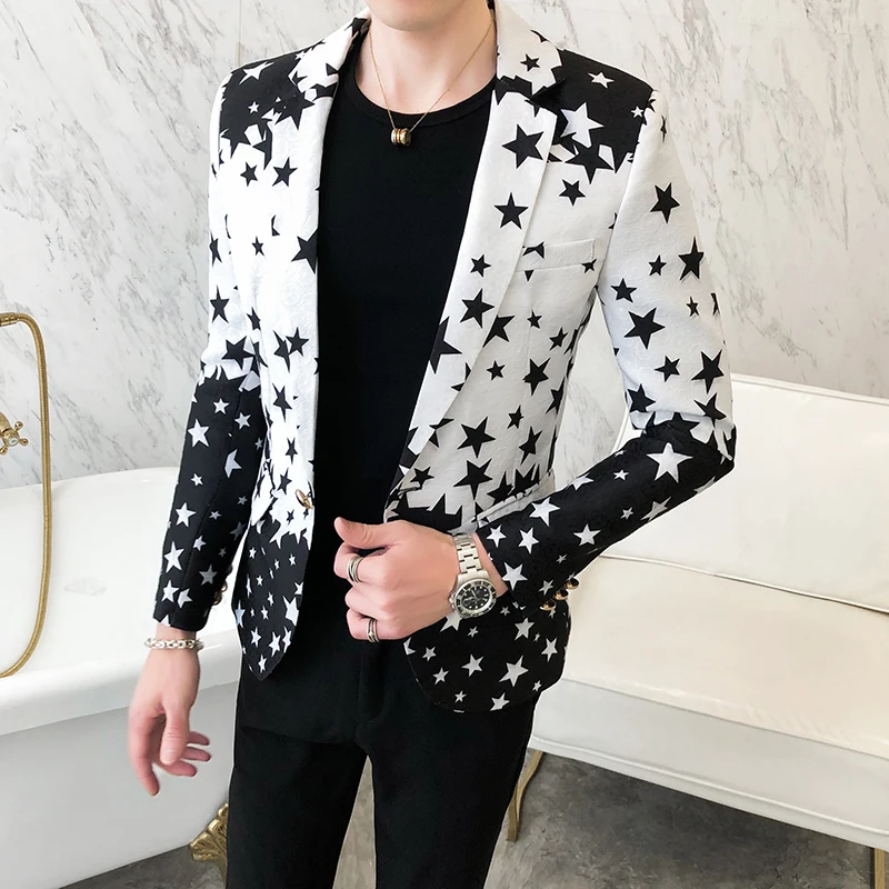 Star Print Slim Fit Blazers 20 - Men'S Grooming Brands recensie en prijs